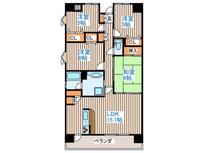 ＭＦＰＲコート宮町の物件間取画像