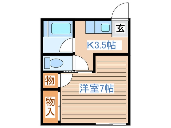 鈴亀アパ－ト２の物件間取画像