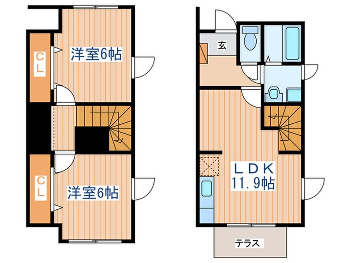 スターヒルズ・アサノA棟の物件間取画像