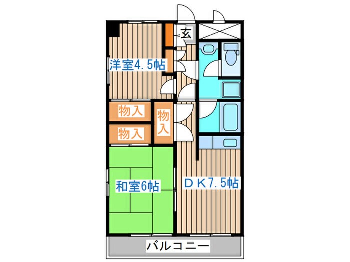 ロイヤルヒルズ柳生２の物件間取画像