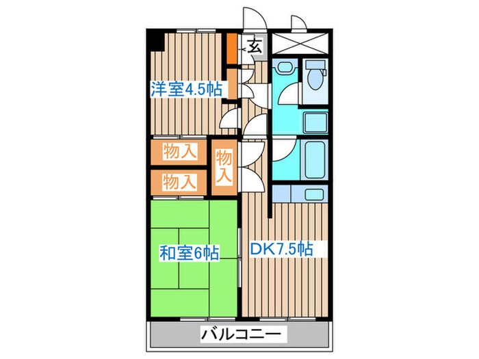 ロイヤルヒルズ柳生２の物件間取画像