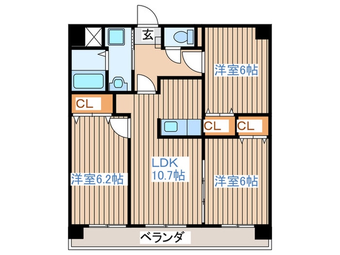 アバンサ－ル市名坂の物件間取画像