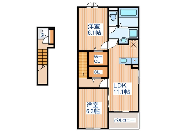 松島シーサイドヴィラCの物件間取画像