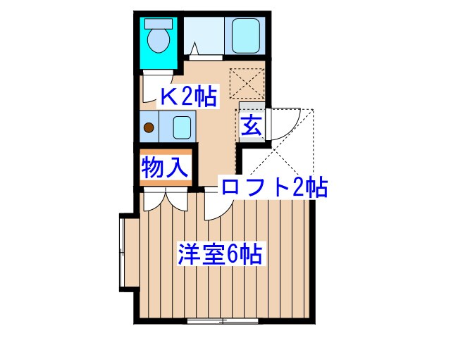 アップルハウス苦竹Ⅱの物件間取画像