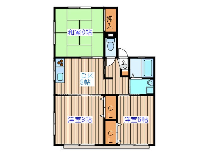 ﾊﾟｰｸﾊｲﾂ清水沼の物件間取画像