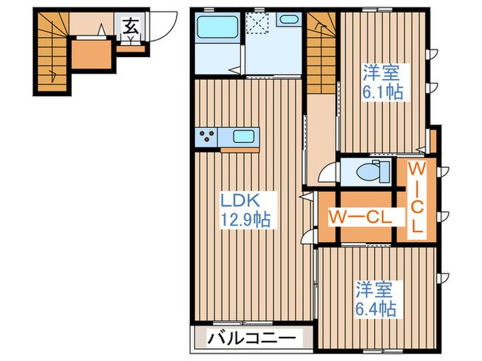 メゾンマスト桜苑Ⅱの物件間取画像