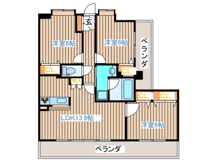 プライムア－バン長町一丁目の物件間取画像