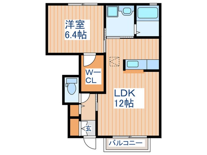 クレールハウスBの物件間取画像