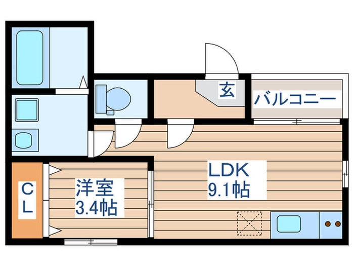 ヴァルコメン太子堂の物件間取画像