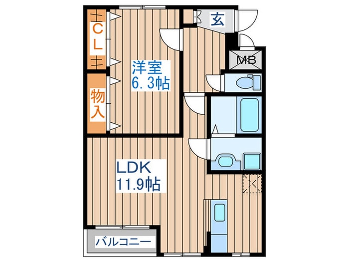 東仙台レジデンス弐番館の物件間取画像