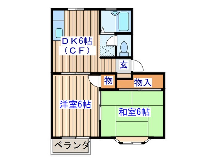 ベイリ－フハイツの物件間取画像