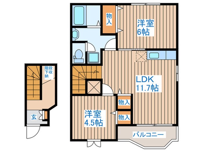 ヒルシュハウスの物件間取画像