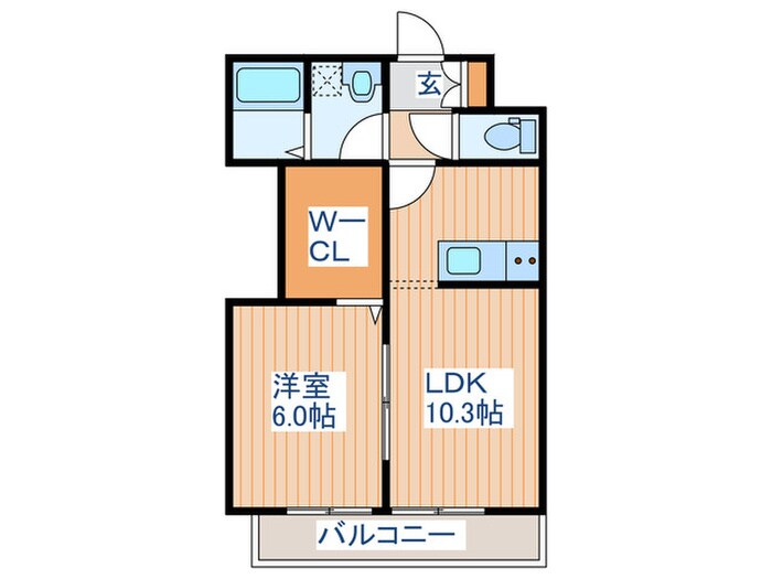 メリディアン高橋の物件間取画像