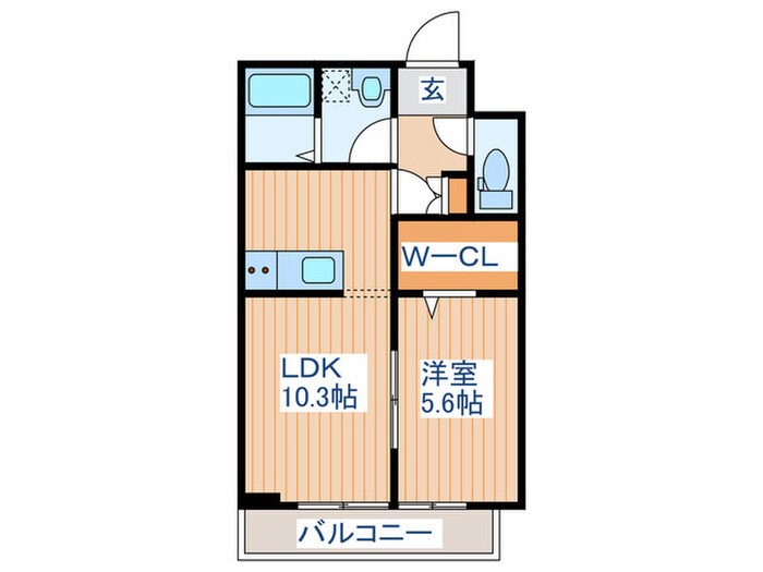 メリディアン高橋の物件間取画像