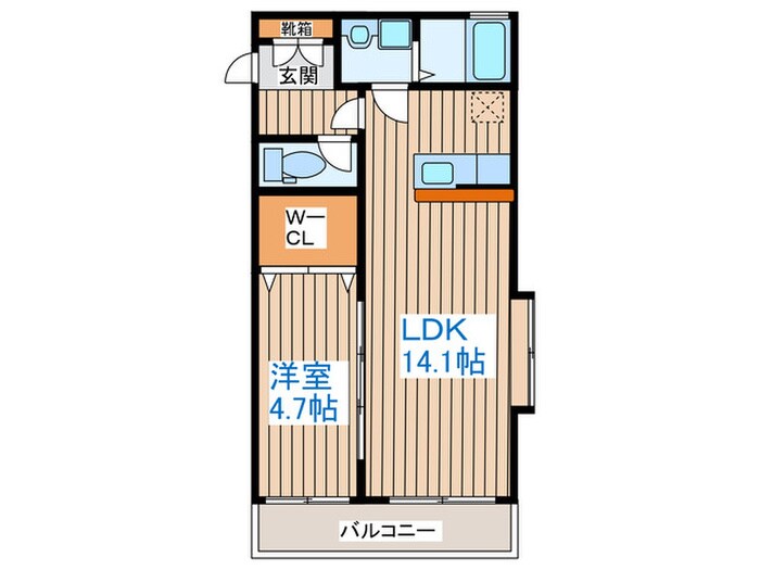 クレイドル栗生の物件間取画像