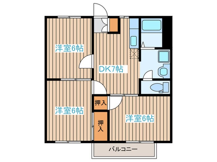 スマイルームAの物件間取画像