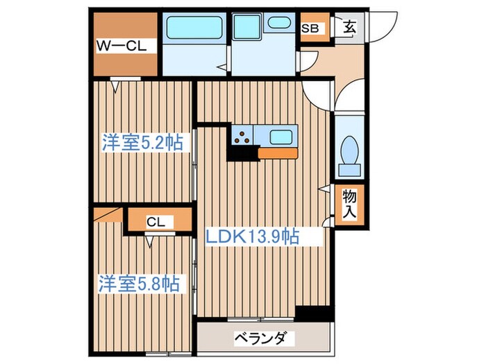 CLASSEUM連坊Ⅰの物件間取画像