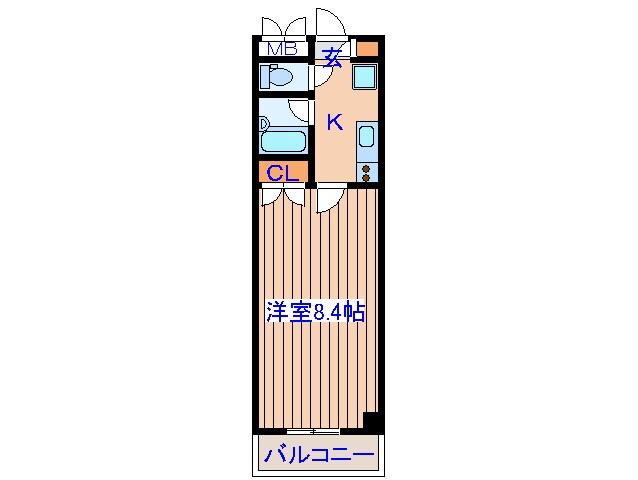 プラウドフラット五橋の物件間取画像