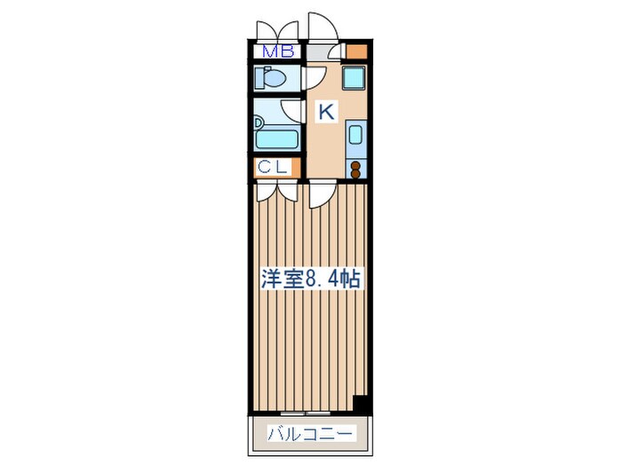 プラウドフラット五橋の物件間取画像