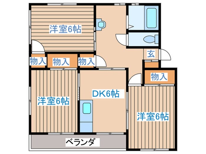 コーポタンノ１の物件間取画像