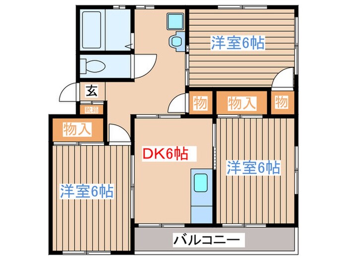 コーポタンノ１の物件間取画像