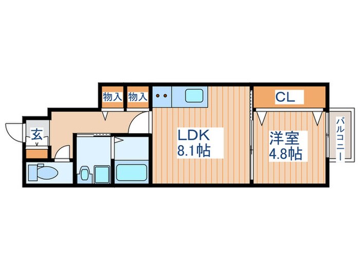 レスタル福室の物件間取画像