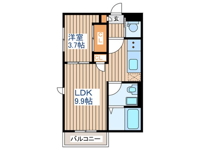 グロウランスあすと長町の物件間取画像