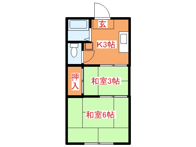 鈴木アパ－トの物件間取画像