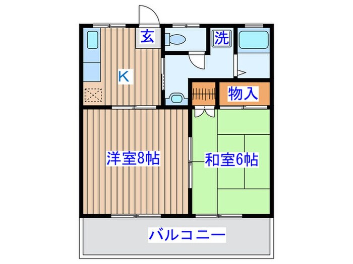 ＳＨＩＫＯＴＡレジデンスＡの物件間取画像