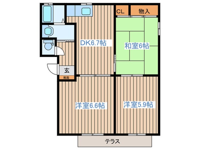 プープリエAの物件間取画像