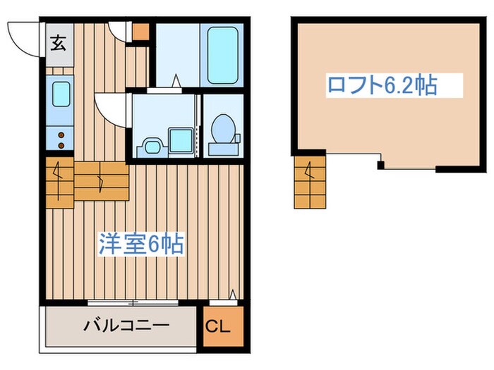 ハーモニーテラス六丁の目中町Ⅲの物件間取画像