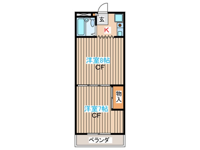 レジデンス花京院の物件間取画像