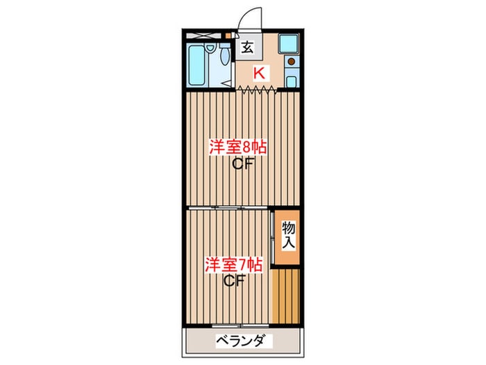 レジデンス花京院の物件間取画像