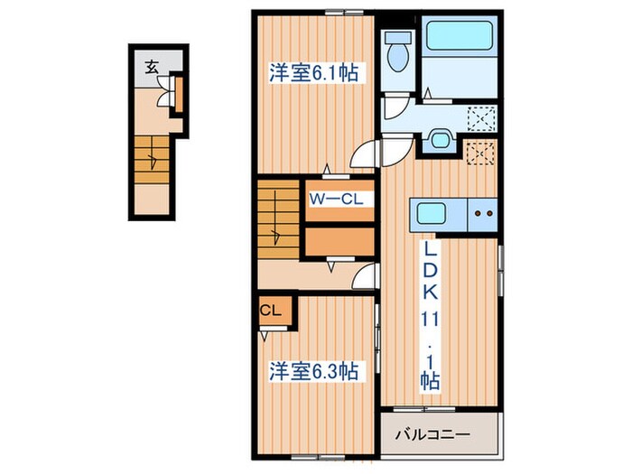 ニューライズ塩竃Ⅰの物件間取画像