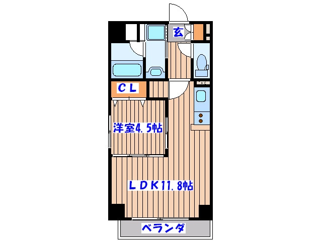 プラウドフラット河原町の物件間取画像