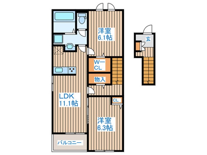 ルアナガーデンⅡの物件間取画像