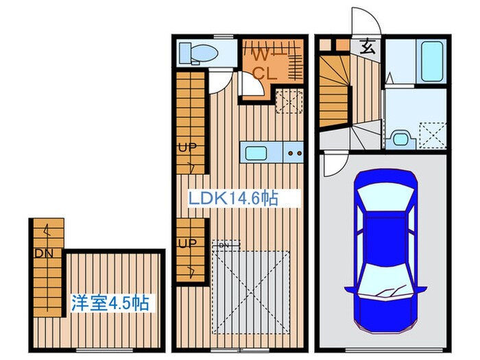 Ｇａｒａｇｅ　Ｌｕｓｓｏ　Ｂの物件間取画像