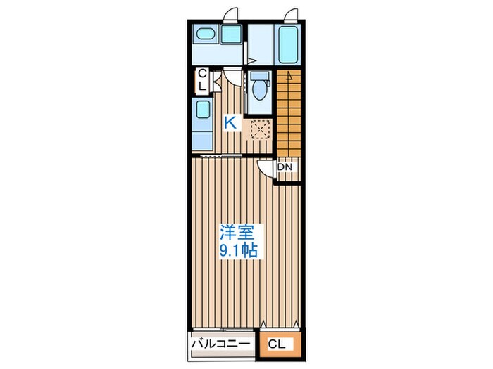 フラワー旭ヶ丘の物件間取画像