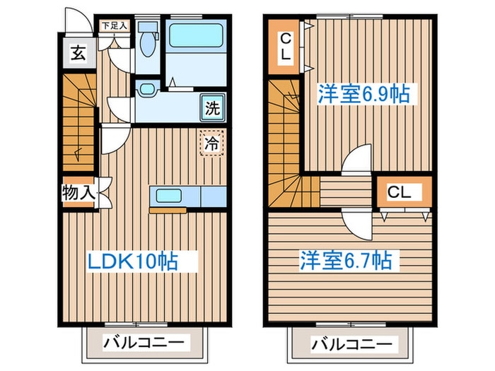 プログレ－ルⅡ落合壱番館の物件間取画像