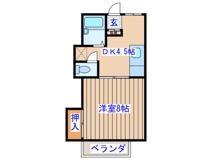 オ－レ東仙台Ⅰの物件間取画像