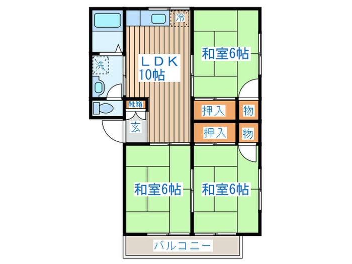 ケヤキハイツ２の物件間取画像