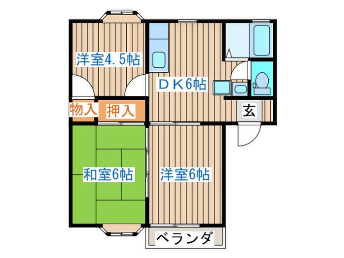 ＣＯＵＲＴＶＩＬＬＡＧＥ　Ｎの物件間取画像