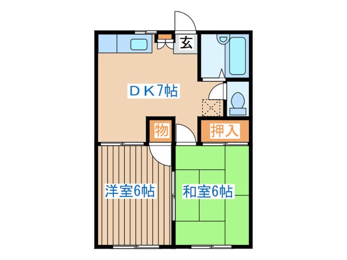 ファミ－ユ椿２の物件間取画像