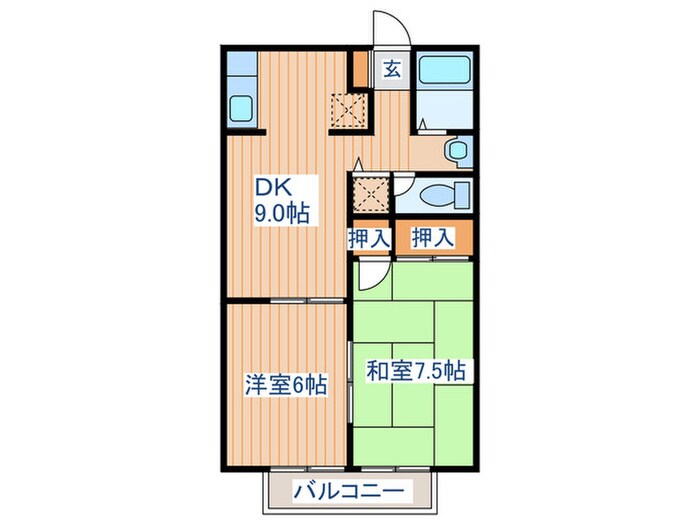 セジュールハナセンの物件間取画像