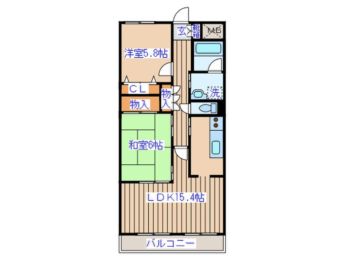 東仙台ガ－デンハイツⅢの物件間取画像