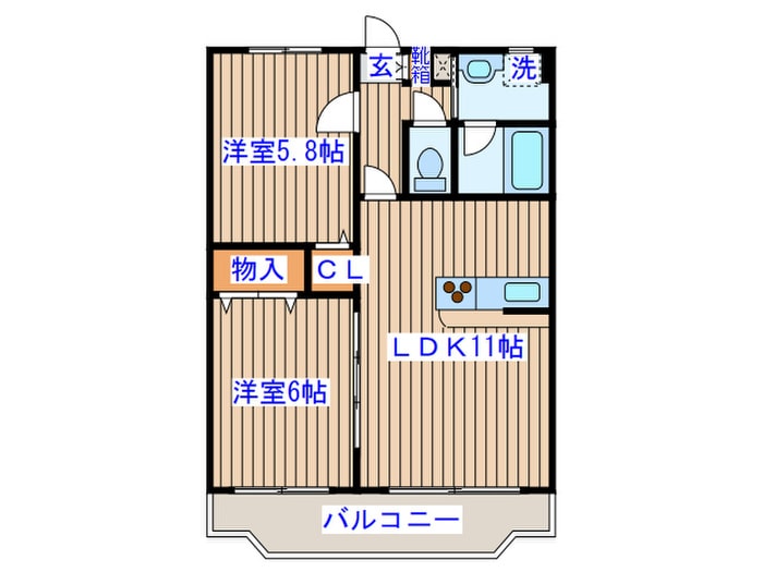 ラフィネ小松島の物件間取画像