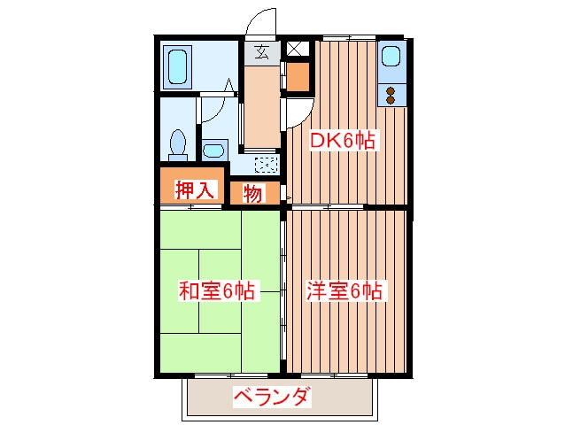 サンガ－デン菊田の物件間取画像