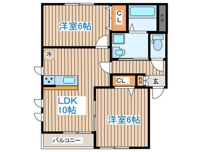 ジャンセン栗生パートⅠの物件間取画像