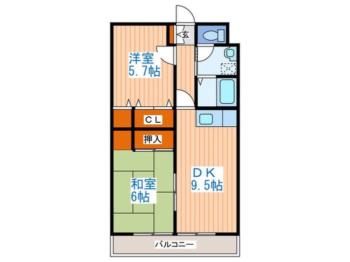 クリスタルテラスの物件間取画像