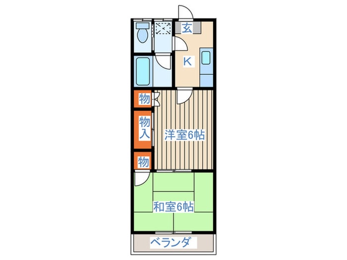 レジデンス大和３番館の物件間取画像